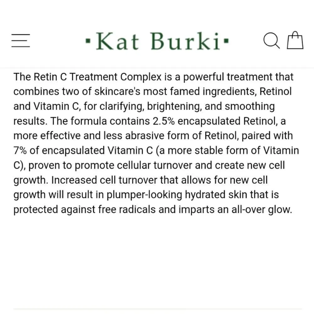 Kat Burki Retin-C Treatment Complex